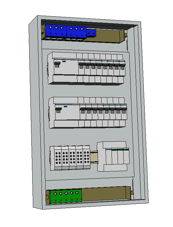 Hager Volta Aufputz Unterverteilung 3 Reihig VA36CN mit Siemens Bestückung