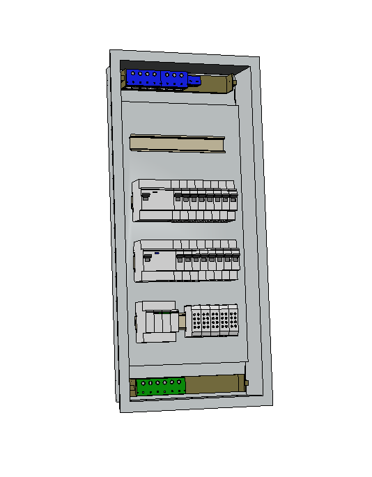 Hager Volta Hohlwand Unterverteilung 4 Reihig VH48NC mit Siemens Bestückung
