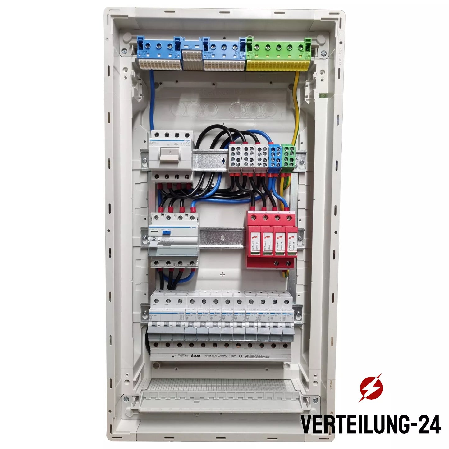 Hager Volta Hohlwand Unterverteilung 3 Reihig VH36NC mit Hager Bestückung
