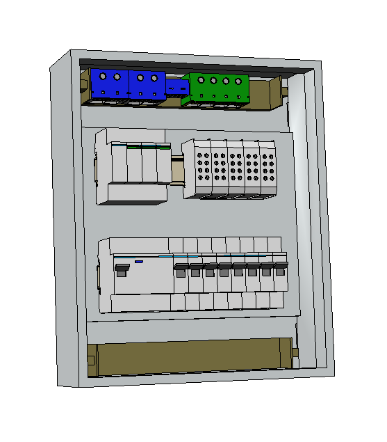Hager Volta Aufputz Unterverteilung 2 Reihig VA24CN mit Siemens Bestückung