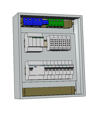 Hager Volta Aufputz Unterverteilung 2 Reihig VA24CN mit Siemens Bestückung