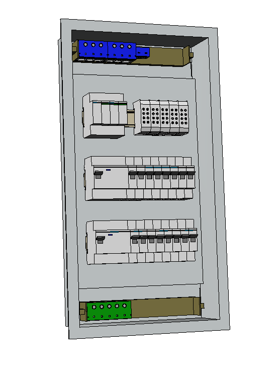 Hager Volta Hohlwand Unterverteilung 3 Reihig VH36NC mit Schneider Electric Bestückung