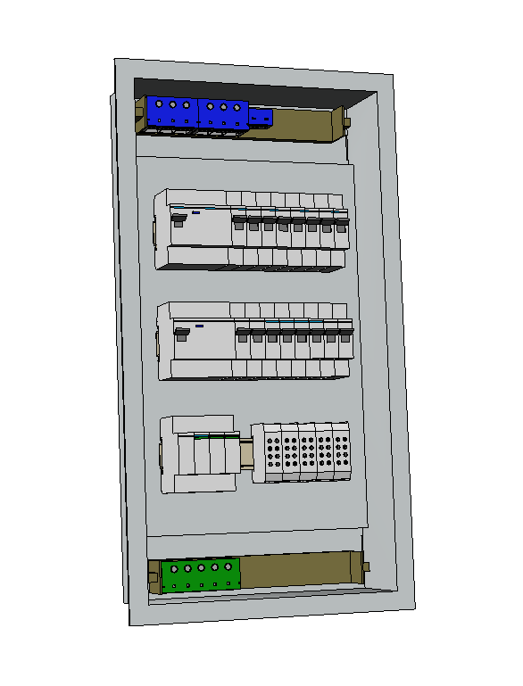 Hager Volta Hohlwand Unterverteilung 3 Reihig VH36NC mit Schneider Electric Bestückung