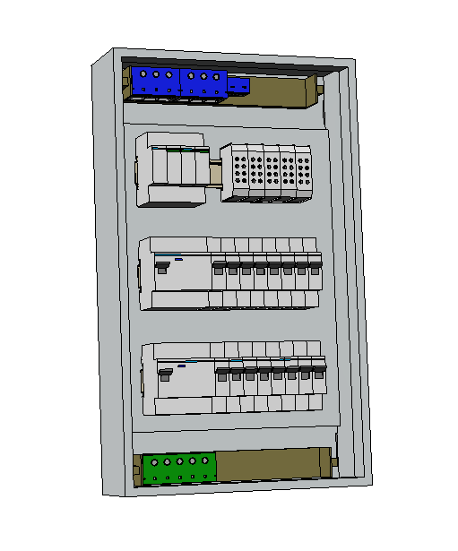 Hager Volta Aufputz Unterverteilung 3 Reihig VA36CN mit Siemens Bestückung