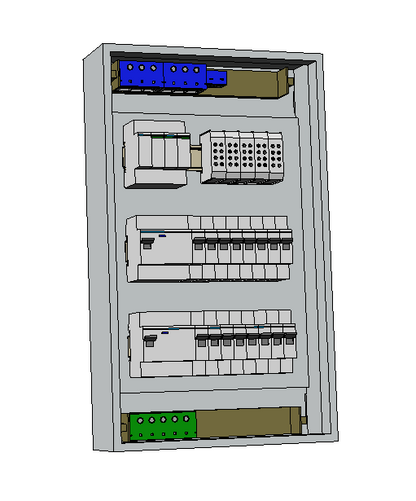 Hager Volta Aufputz Unterverteilung 3 Reihig VA36CN mit Siemens Bestückung