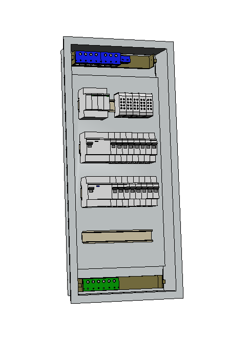 Hager Volta Unterputz Unterverteilung 4 Reihig VU48NC mit Schneider Electric Bestückung