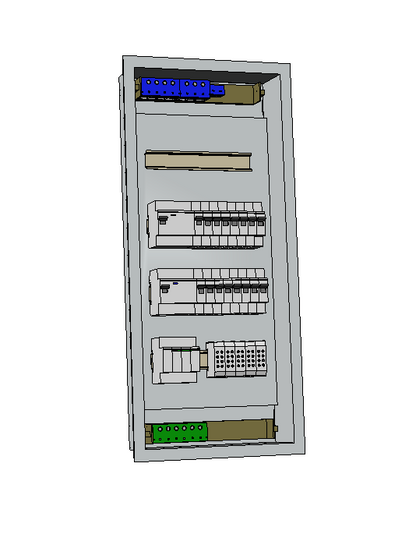 Hager Volta Unterputz Unterverteilung 4 Reihig VU48NC mit Schneider Electric Bestückung