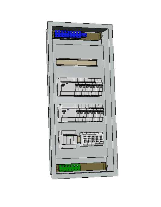 Hager Volta Unterputz Unterverteilung 4 Reihig VU48NC mit Schneider Electric Bestückung