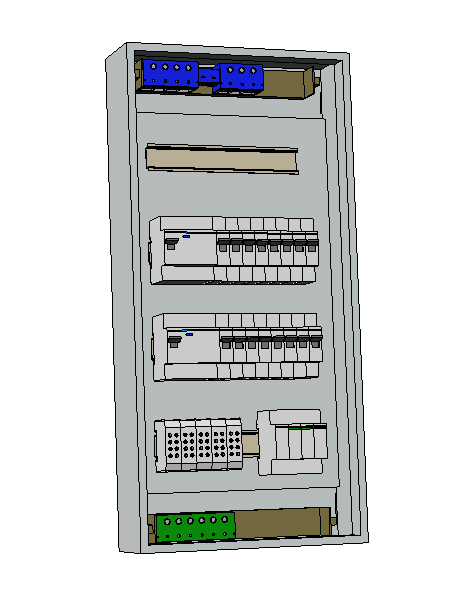 Hager Volta Aufputz Unterverteilung 4 Reihig VA48CN mit Siemens Bestückung