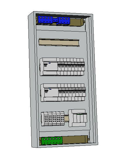 Hager Volta Aufputz Unterverteilung 4 Reihig VA48CN mit Siemens Bestückung