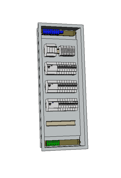 Hager Volta Unterputz Unterverteilung 5 Reihig VU60NC mit Schneider Electric Bestückung