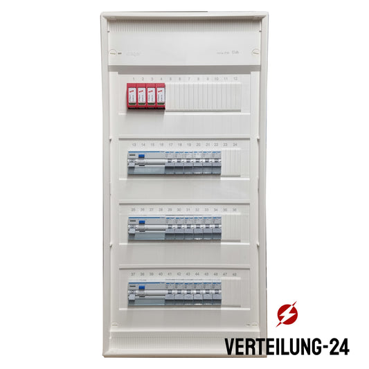 Hager Volta Aufputz Unterverteilung 4 Reihig VA48CN mit Hager Bestückung