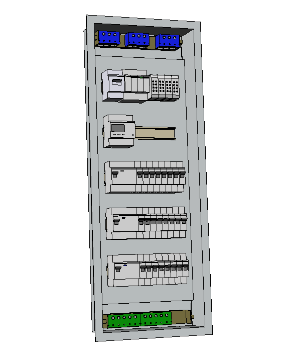 Hager Volta Unterputz Unterverteilung 5 Reihig VU60NC mit MID-Zähler Hager Bestückung