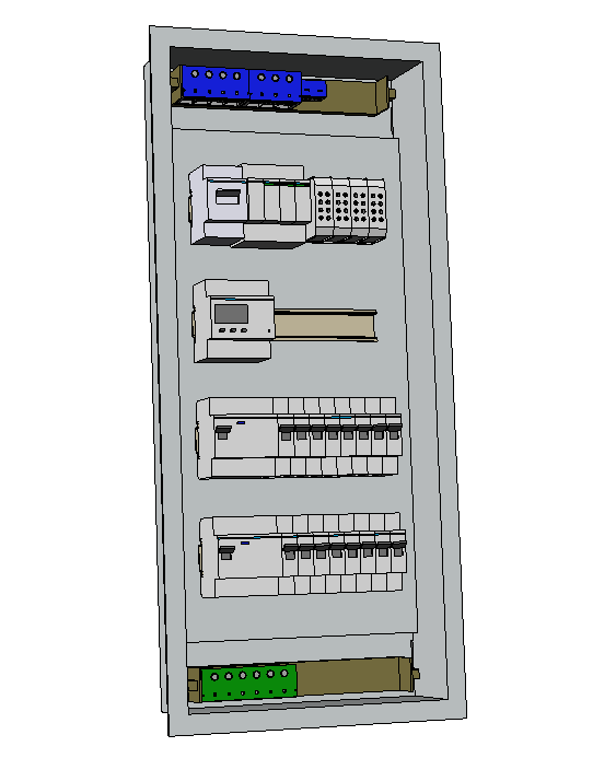 Hager Volta Unterputz Unterverteilung 4 Reihig VU48NC mit MID-Zähler Hager Bestückung