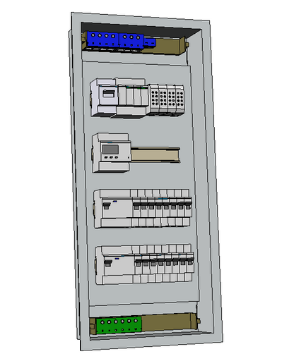 Hager Volta Unterputz Unterverteilung 4 Reihig VU48NC mit MID-Zähler Hager Bestückung