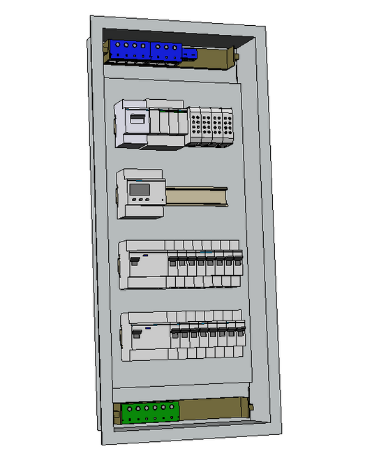 Hager Volta Unterputz Unterverteilung 4 Reihig VU48NC mit MID-Zähler Hager Bestückung