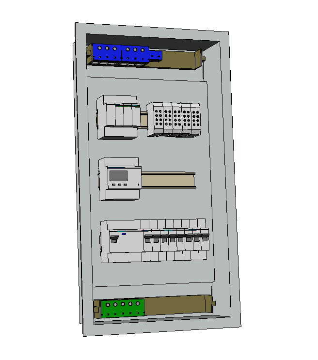 Hager Volta Unterputz Unterverteilung 3 Reihig VU36NC mit MID-Zähler und Hager Bestückung