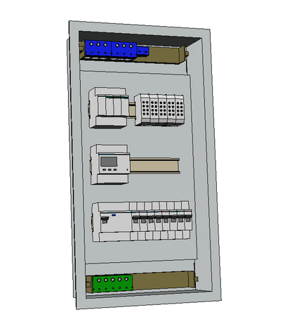 Hager Volta Unterputz Unterverteilung 3 Reihig VU36NC mit MID-Zähler und Hager Bestückung