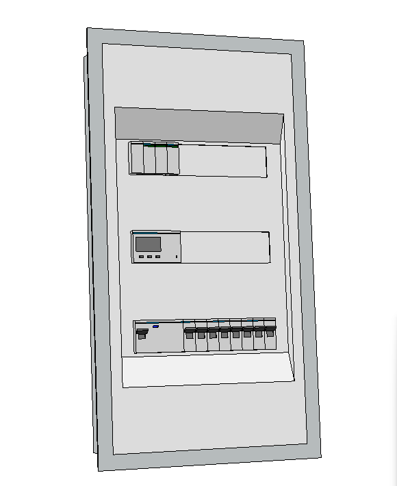 Hager Volta Unterputz Unterverteilung 3 Reihig VU36NC mit MID-Zähler und Hager Bestückung