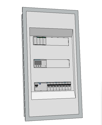 Hager Volta Unterputz Unterverteilung 3 Reihig VU36NC mit MID-Zähler und Hager Bestückung