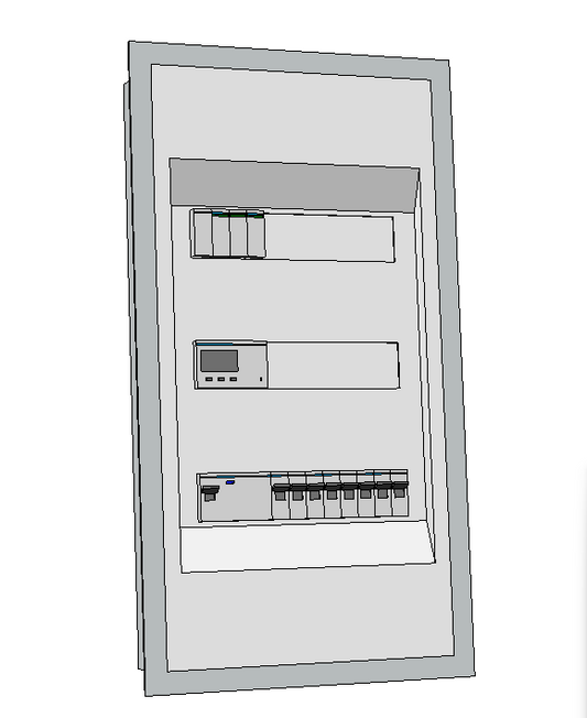 Hager Volta Unterputz Unterverteilung 3 Reihig VU36NC mit MID-Zähler und Hager Bestückung