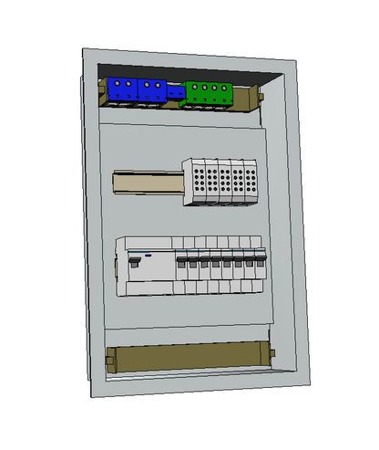 Hager Volta Unterputz Unterverteilung 2 Reihig VU24NC mit Schneider Electric Bestückung