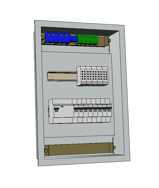 Hager Volta Unterputz Unterverteilung 2 Reihig VU24NC mit Schneider Electric Bestückung