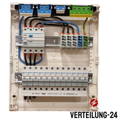 Hager Volta Aufputz Unterverteilung 2 Reihig VA24CN mit Hager Bestückung