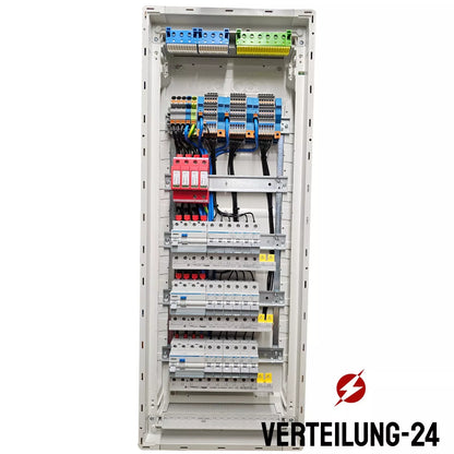 Hager Volta Aufputz DIN 18015 Reihenklemmen Unterverteilung 5 Reihig VA60CN mit Hager Bestückung